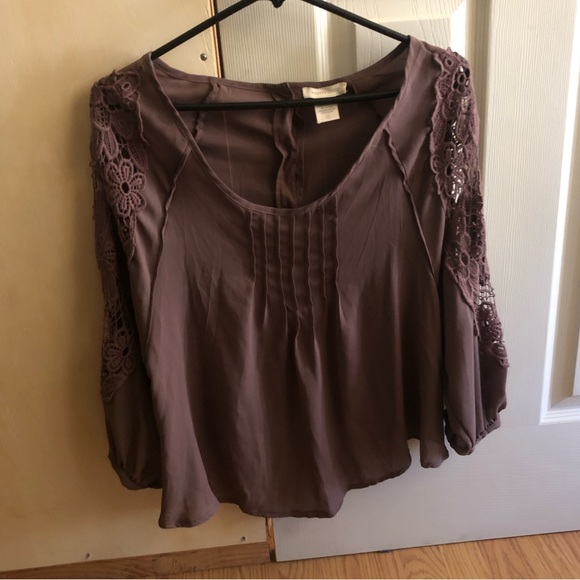 Pretty Good Tops - Brown Womens Blouse Top Size S
